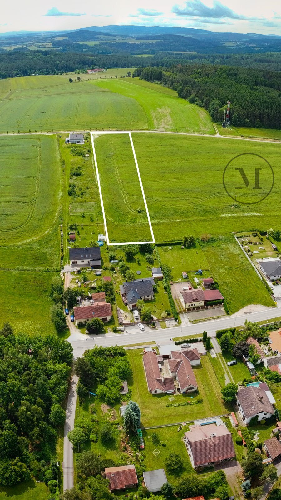 Prodej stavebního pozemku ve Vrábči – 6 406 m²