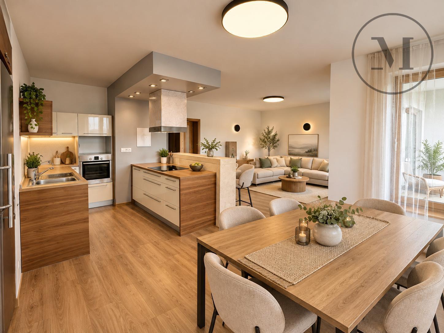 prostorný byt 3+kk o podlahové ploše 97,09 m² s krásnou terasou